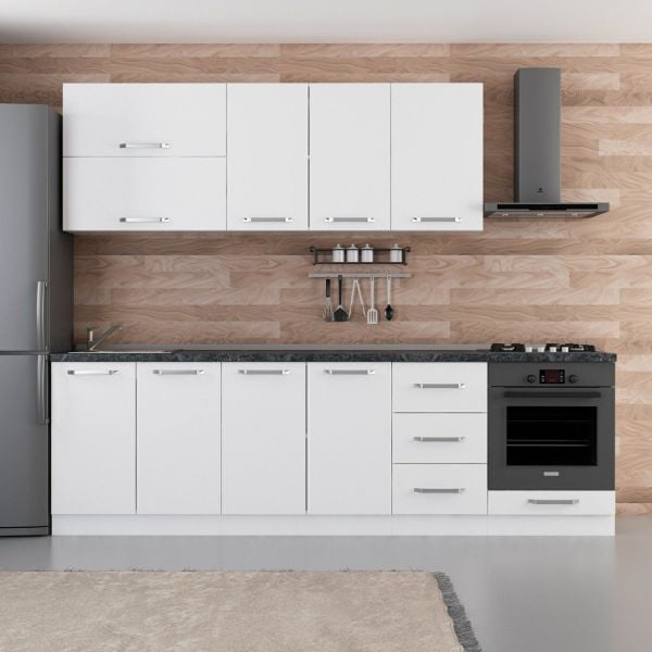 Minar 265 Cm Mutfak Dolabı Beyaz 265-B6