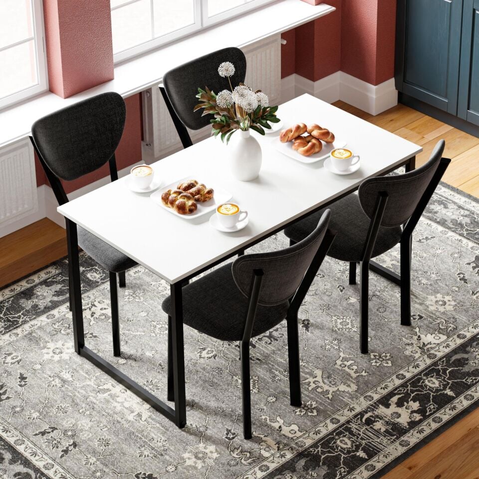 Ceramical MMT Mutfak Masa Takımı - 70x140 cm - Beyaz