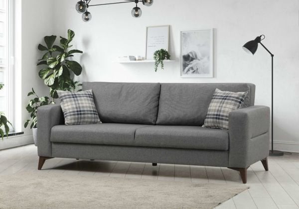 Kristal 3+1 Berjer Koltuk Takımı Koyu Gri + Açık Gri