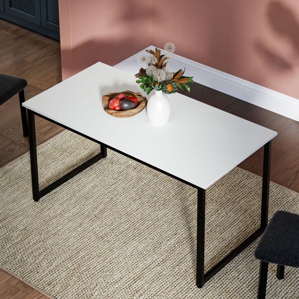 Ceramical MM1 Mutfak Masası - 70x140 cm - Beyaz