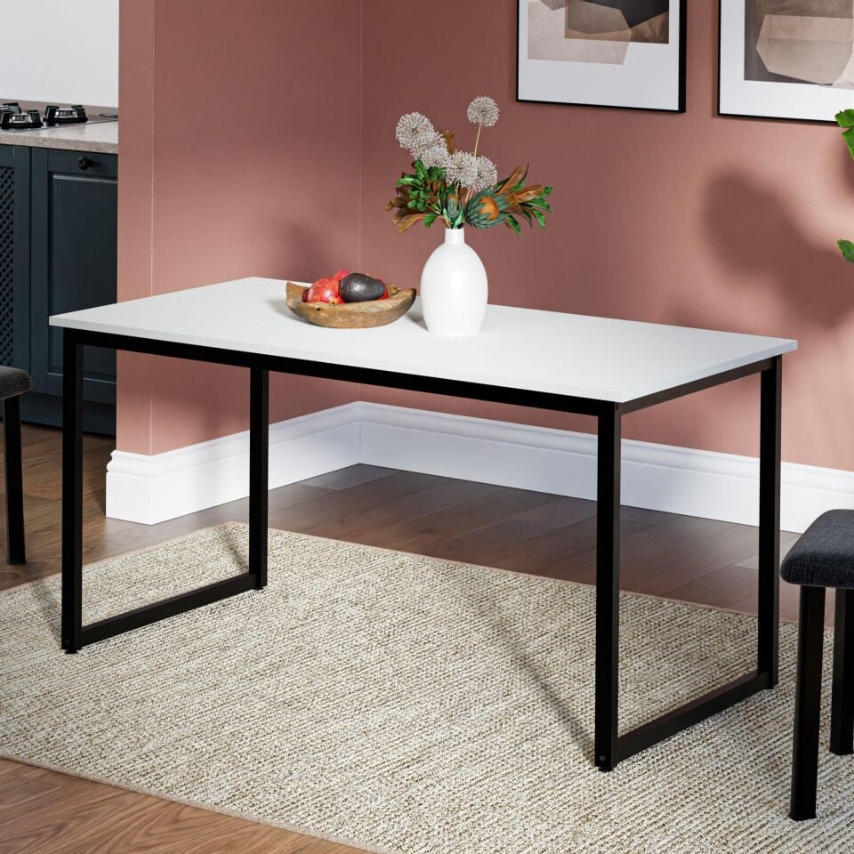 Ceramical MM1 Mutfak Masası - 70x140 cm - Beyaz