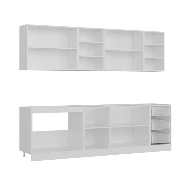 Minar 265 Cm Mutfak Dolabı Beyaz Antrasit 265-A1