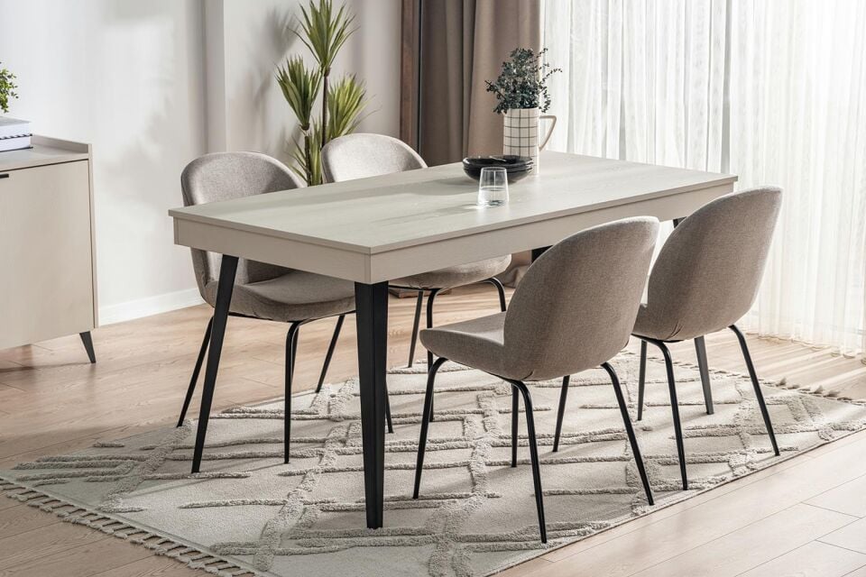 Ceramical YM1 Yemek Masası - Vizon Bej