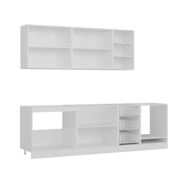 Minar 265 Cm Mutfak Dolabı Beyaz Antrasit 265-A3