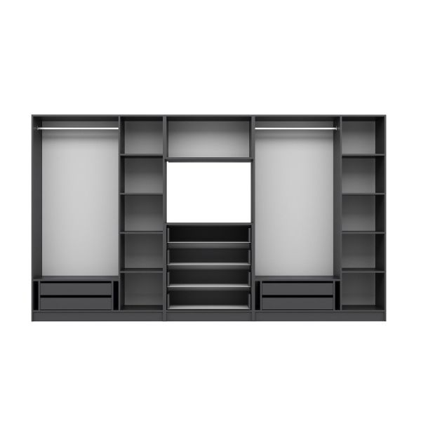 Kale 6 Kapaklı 8 Çekmeceli Tv Modüllü Dolap Antrasit