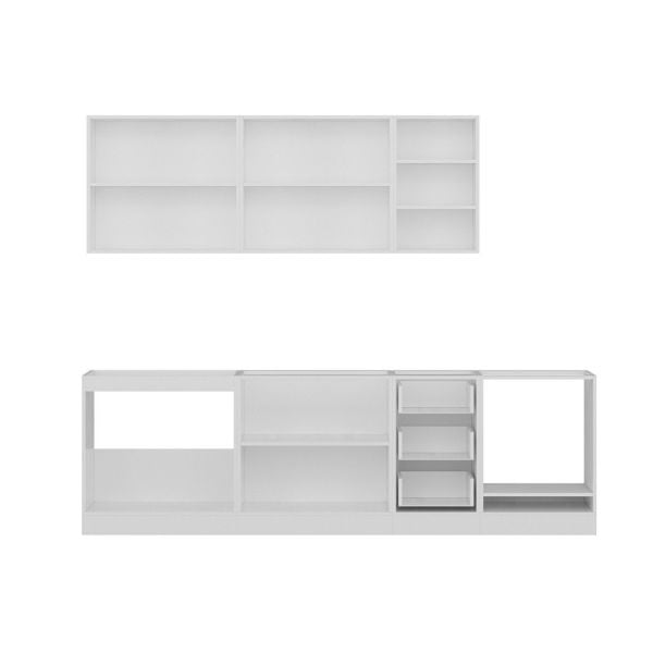 Minar 265 Cm Mutfak Dolabı Beyaz Antrasit 265-A6