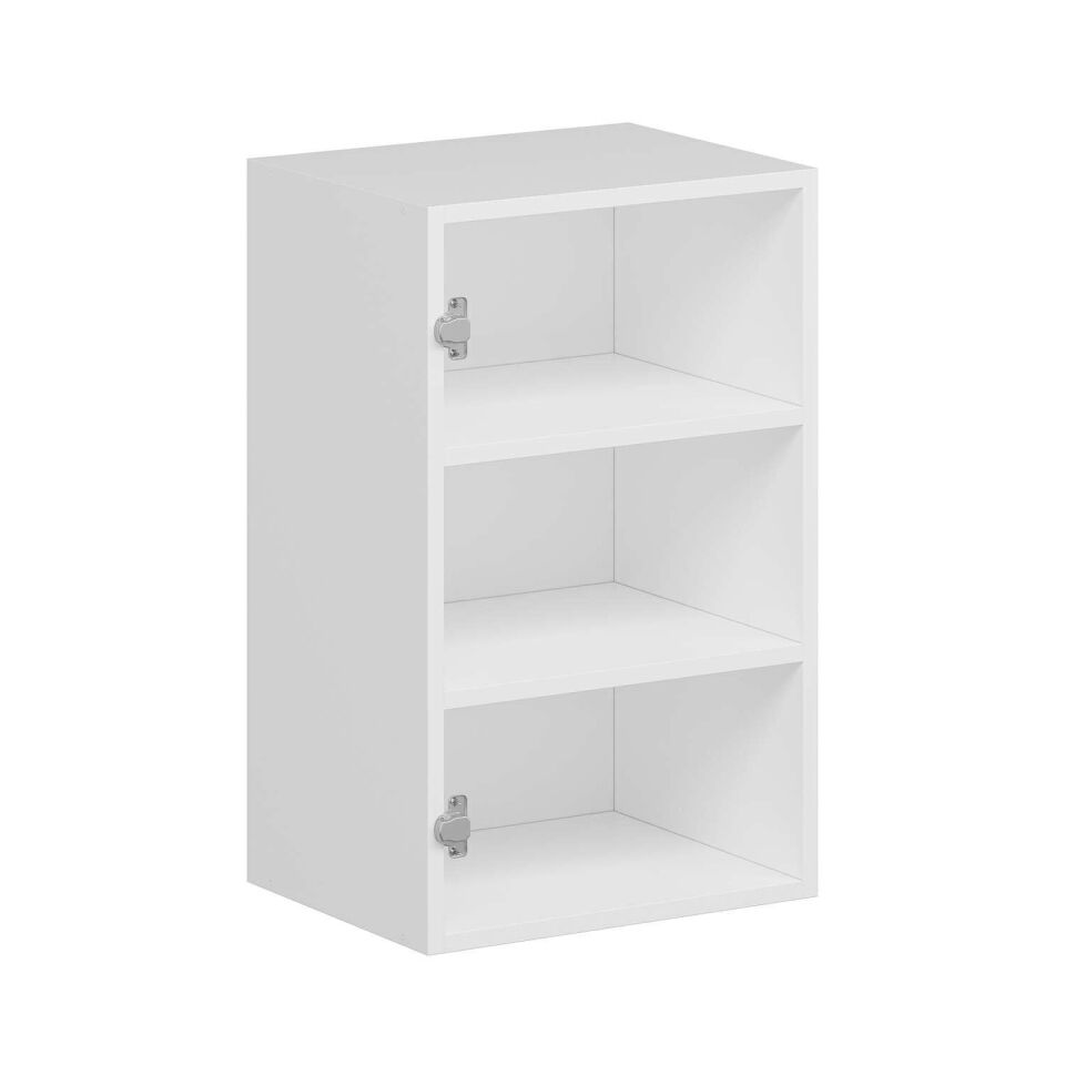 Alvinka Mutfak Modül Mbr_C Üst 1Dk2R 45-H72Cm Dolap Beyaz Antrasit Mdf