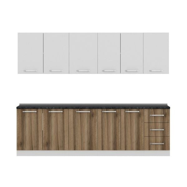 Minar 265 Cm Mutfak Dolabı Beyaz Dore 265-D1