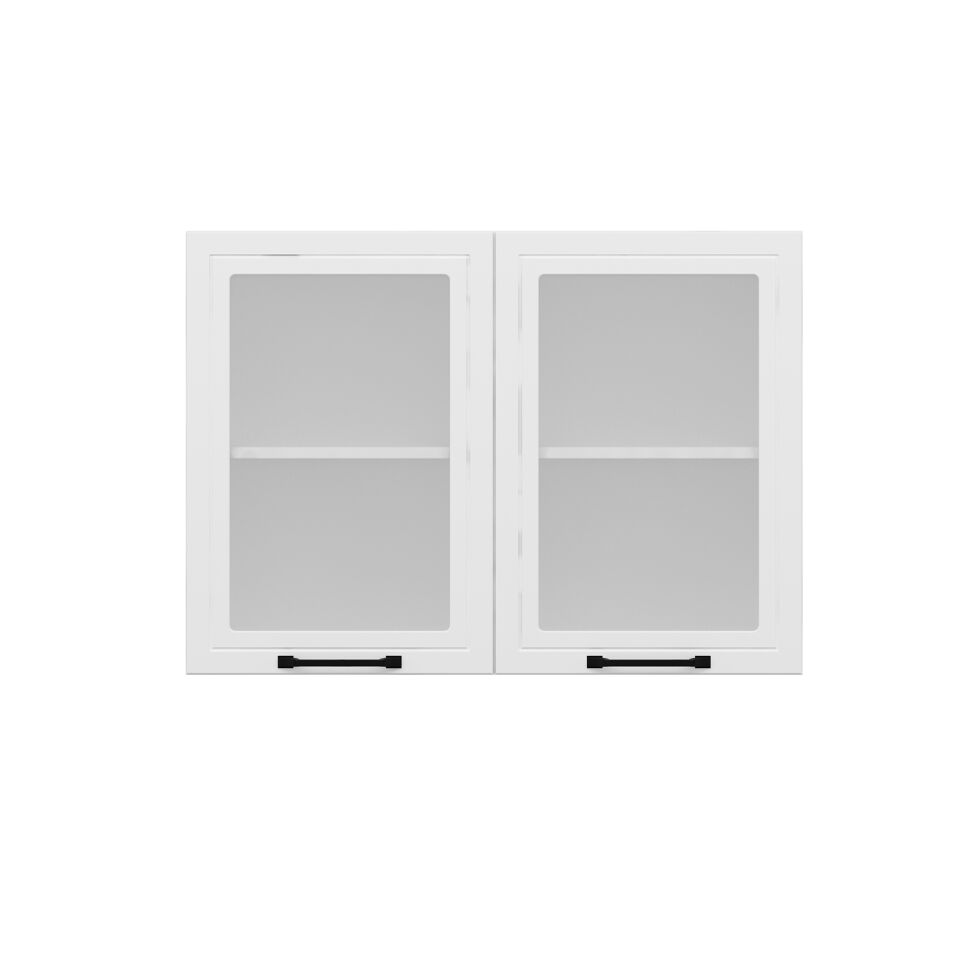 Alvinka Mutfak Modül Mbr_A Üst 2Dk1R 100-H72Cm Dolap Cam Beyaz Beyaz Mdf