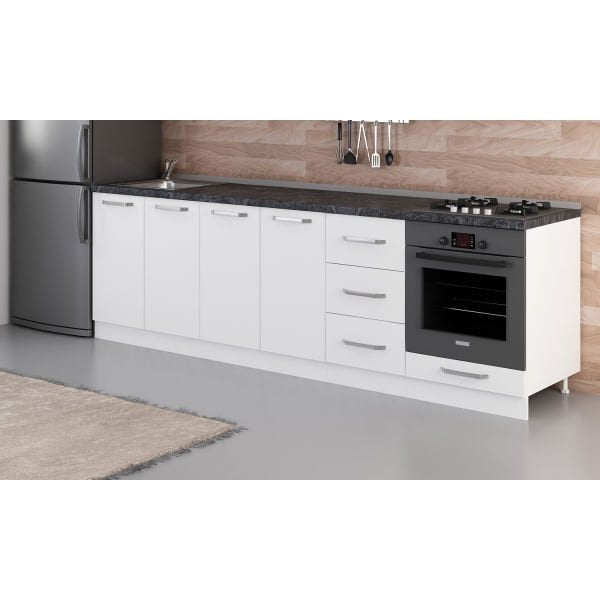 Minar 265 Cm Mutfak Dolabı Beyaz 265-B3-Alt Modül