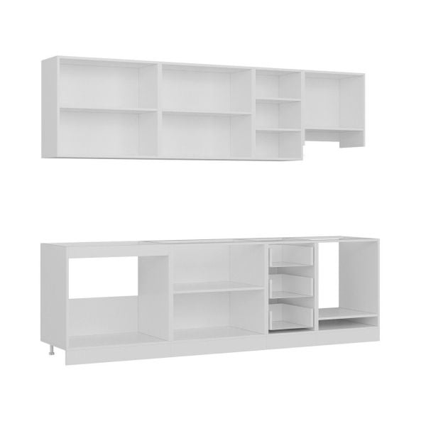 Minar 265 Cm Mutfak Dolabı Beyaz Dore 265-D5