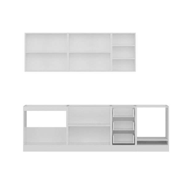 Minar 265 Cm Mutfak Dolabı Beyaz Dore 265-D6