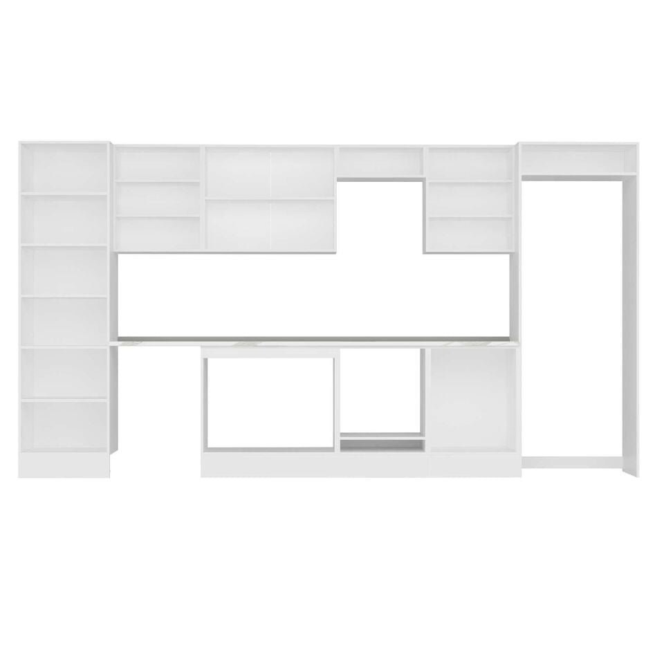 Alvinka 400X222 Cm High Gloss Mutfak Dolabı Mbb-E80B60S60-2 High Gloss | Antrasit - Mdf