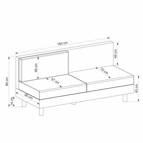 Kristal 3Lü Modül - Bej