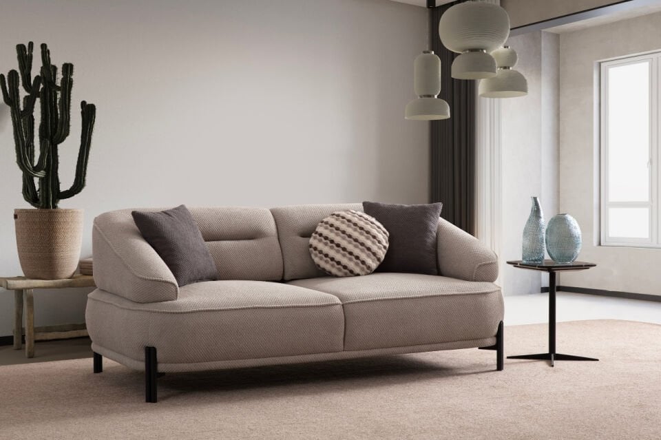 Maren 2'li Koltuk Palma 427 Siyah Ayak