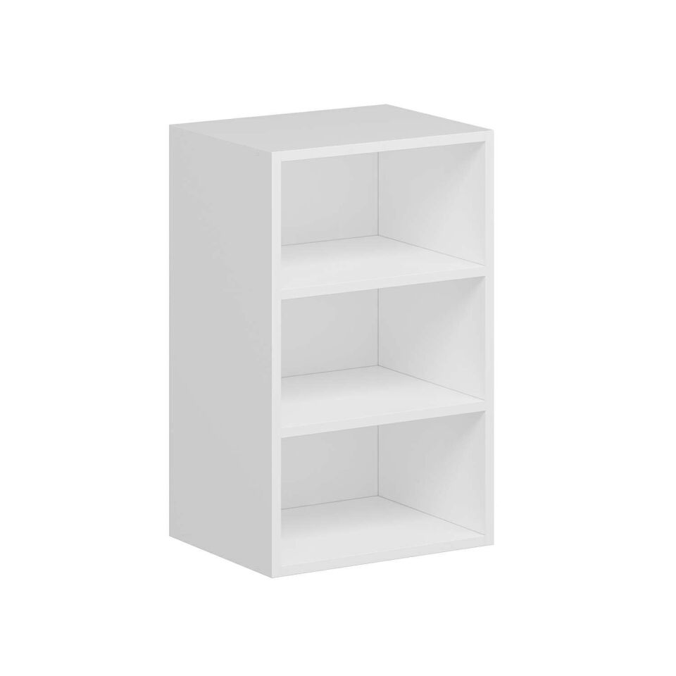 Alvinka Mutfak Modül Mbr_C Üst 1Dk2R 45-H72Cm Dolap Cam Beyaz Beyaz Mdf