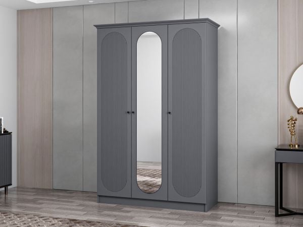 Kale 3 Kapak 1A 2Ç Dolap Antr - Mebran Defne Ayna Antr 190CM