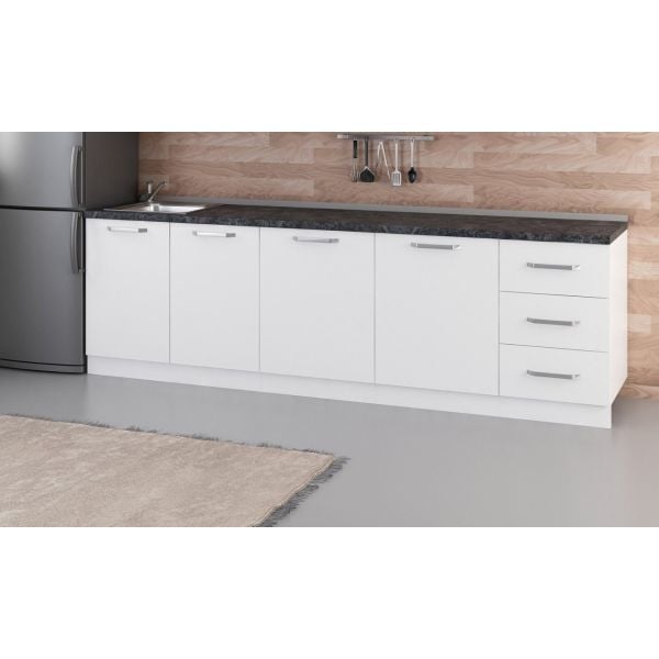 Minar 270 Cm Mutfak Dolabı Beyaz 270-B2-Alt Modül