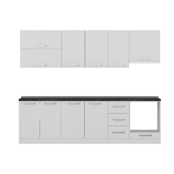 Minar 270 Cm Mutfak Dolabı Beyaz 270-B8