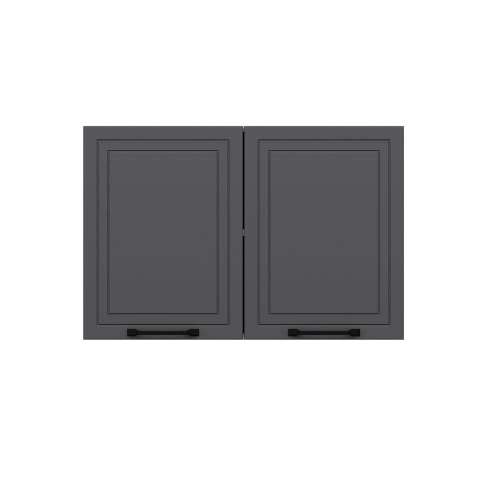 Alvinka Mutfak Modül Mbr_A Üst 2Dk1R 90-H60Cm Dolap Beyaz Antrasit