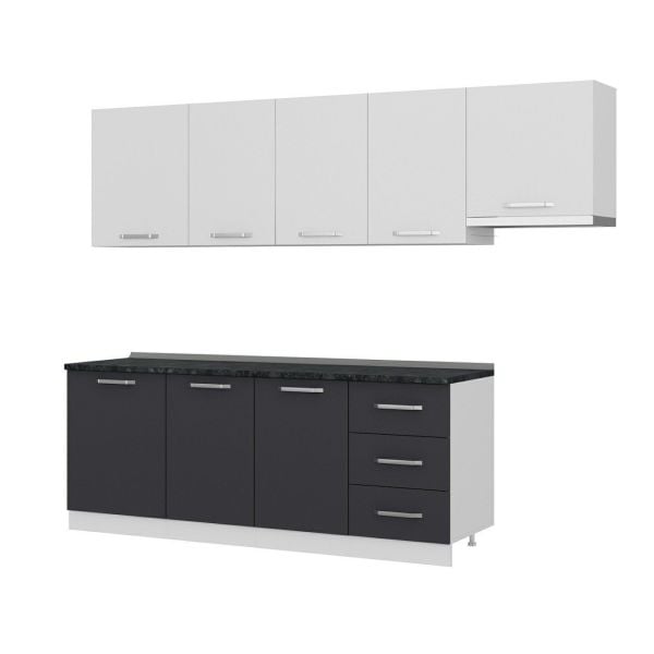 Minar 270 Cm Mutfak Dolabı Beyaz Antrasit 270-A4