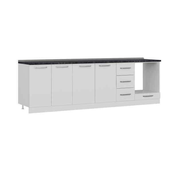 Minar 270 Cm Mutfak Dolabı Beyaz 270-B6-Alt Modül