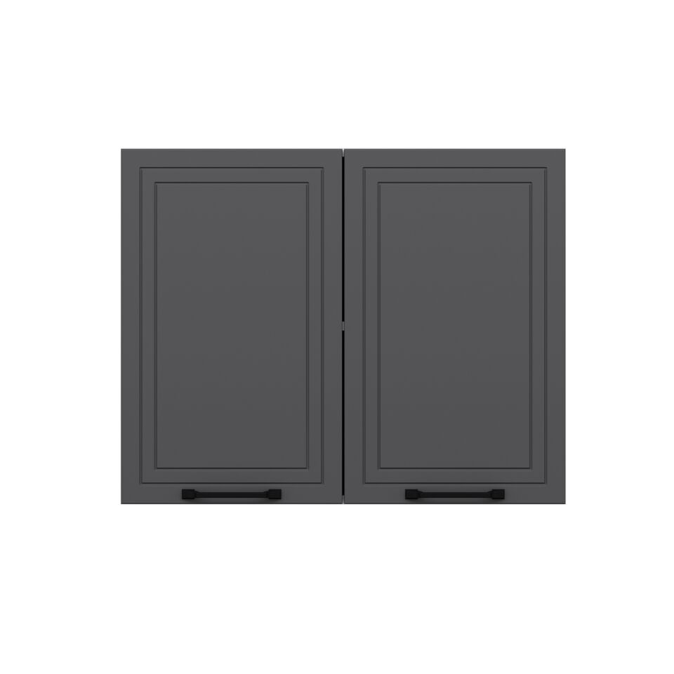 Alvinka Mutfak Modül Mbr_A Üst 2Dk1R 90-H72Cm Dolap Beyaz Antrasit