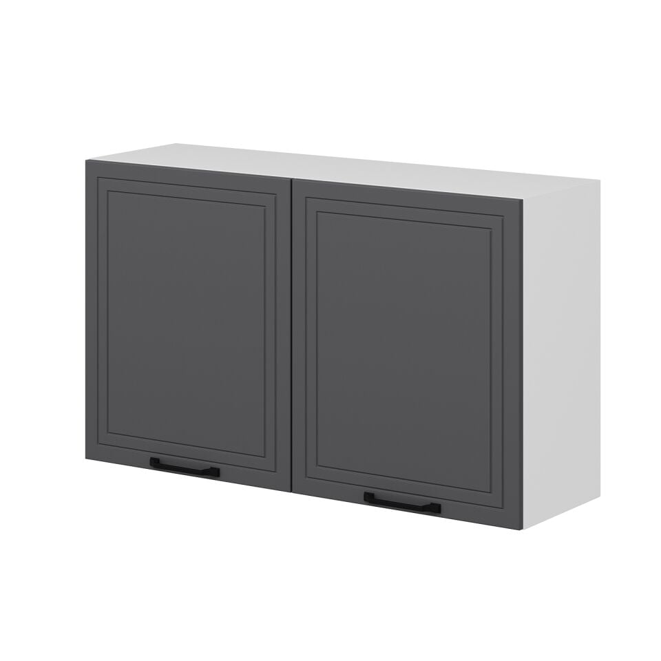 Alvinka Mutfak Modül Mbr_A Üst 2Dk1R 120-H72Cm Dolap Beyaz Antrasit