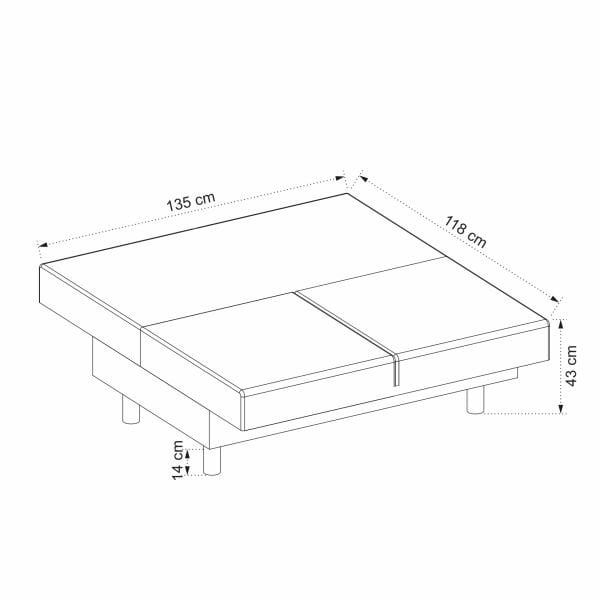 Kristal 2Li Modül- Açık Gri