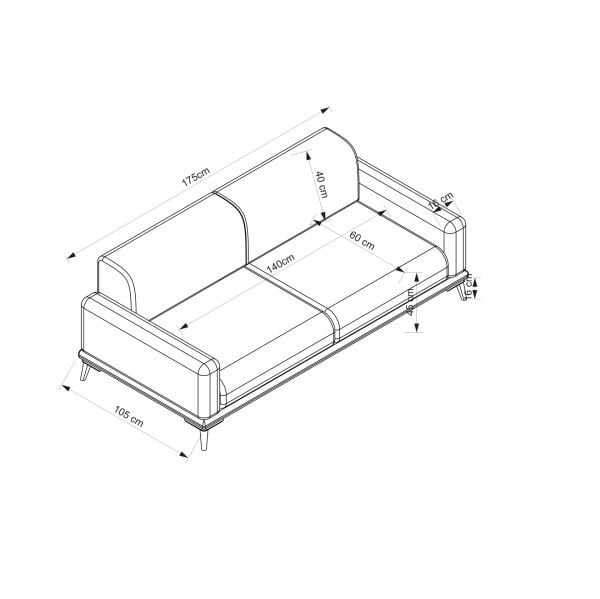 Plus 2'li Koltuk Kumtaşı Ayak