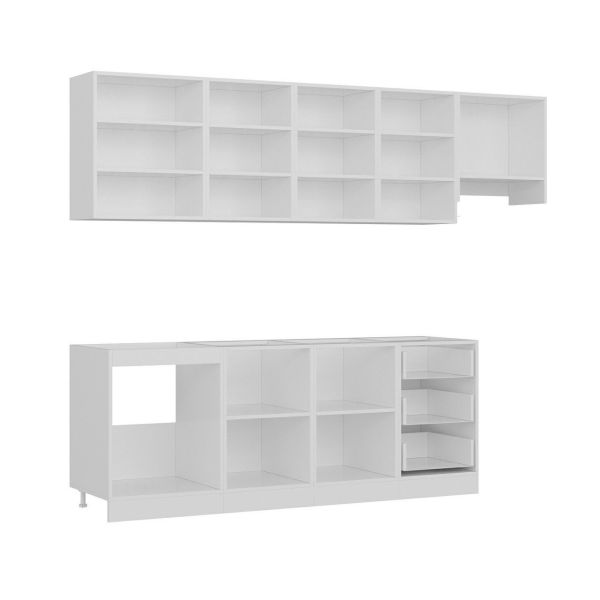 Minar 270 Cm Mutfak Dolabı Beyaz Dore 270-D4