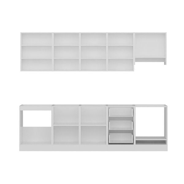 Minar 270 Cm Mutfak Dolabı Beyaz Dore 270-D5