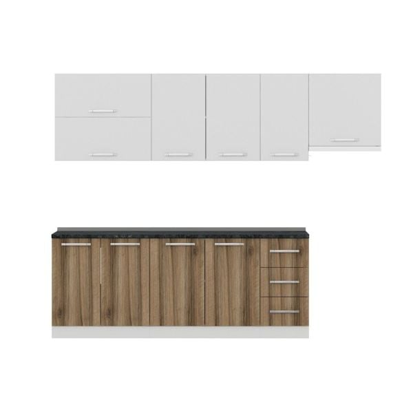 Minar 270 Cm Mutfak Dolabı Beyaz Dore 270-D7