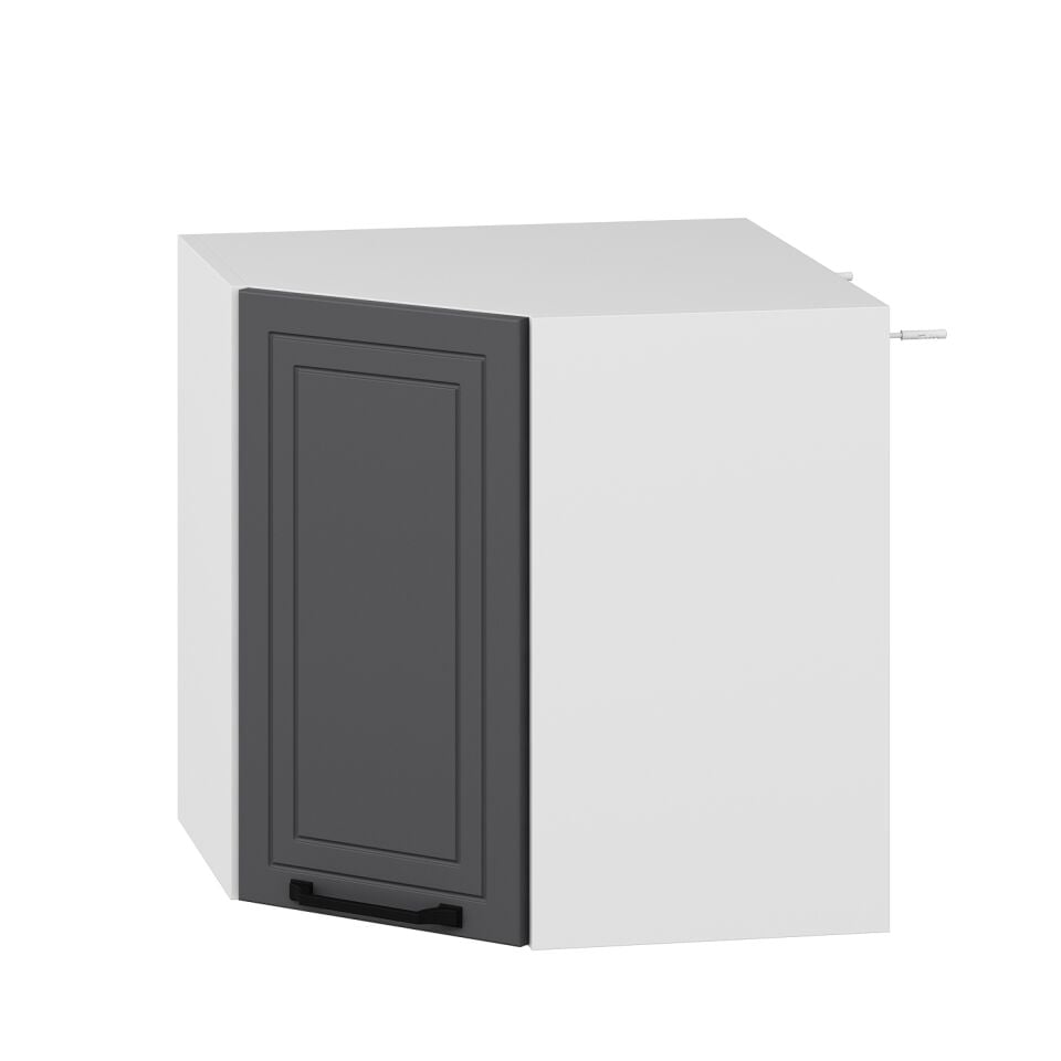 Alvinka Mutfak Modül Mbr_A Üst 1Dk1R 60-H60Cm Köşe Dolap Beyaz Antrasit