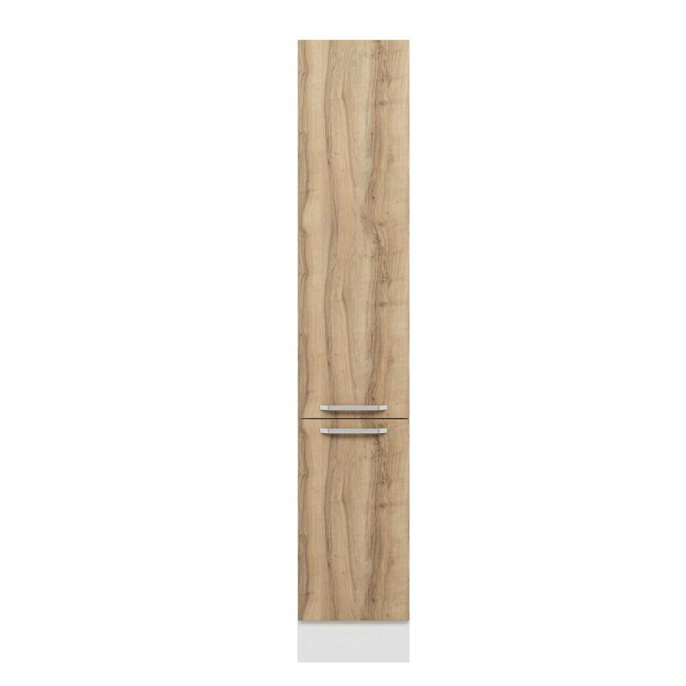 Alvinka Mutfak Modül Duz 40-H222Cm Boy Dolabı Beyaz Dore Mdf