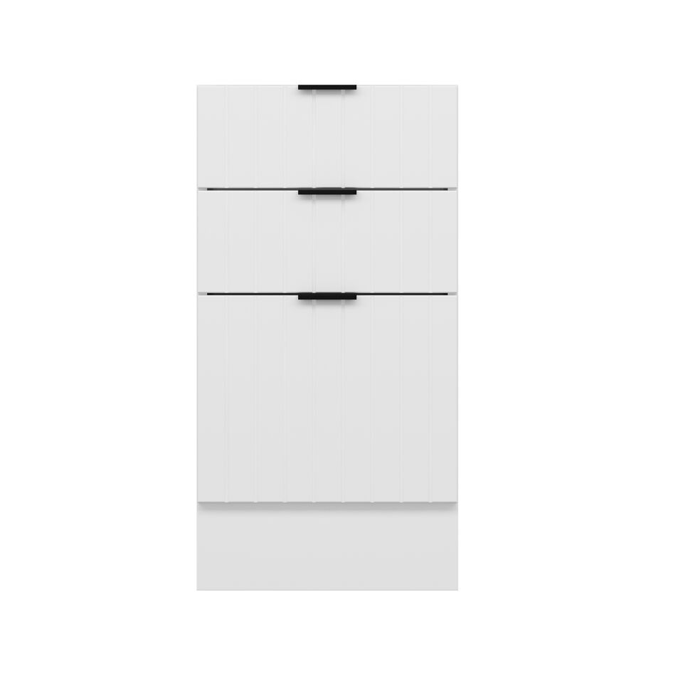 Alvinka Mutfak Modül Mbr_B Alt 3Ç1B2K 45Cm Dolap Beyaz Beyaz Mdf