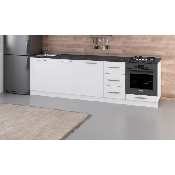 Minar 275 Cm Mutfak Dolabı Beyaz 275-B6-Alt Modül