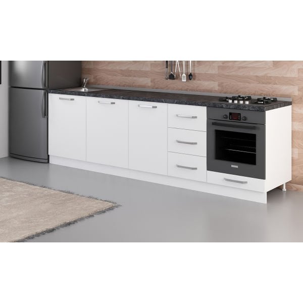 Minar 275 Cm Mutfak Dolabı Beyaz 275-B6-Alt Modül