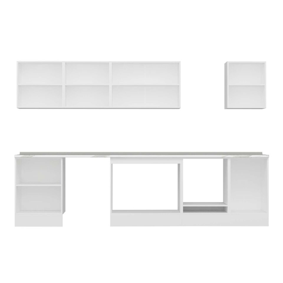 Alvinka 310X210 Cm High Gloss Mutfak Dolabı M-E80S60S50-3 High Gloss | Antrasit - Mdf