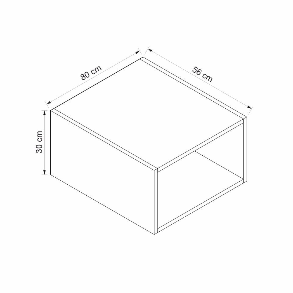 Alvinka Mutfak Modül Mbr_A Üst 1Yk 80-H30Cm Yuk Dolap Beyaz Antrasit