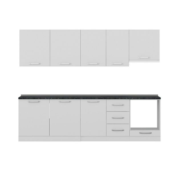 Minar 275 Cm Mutfak Dolabı Beyaz 275-B8