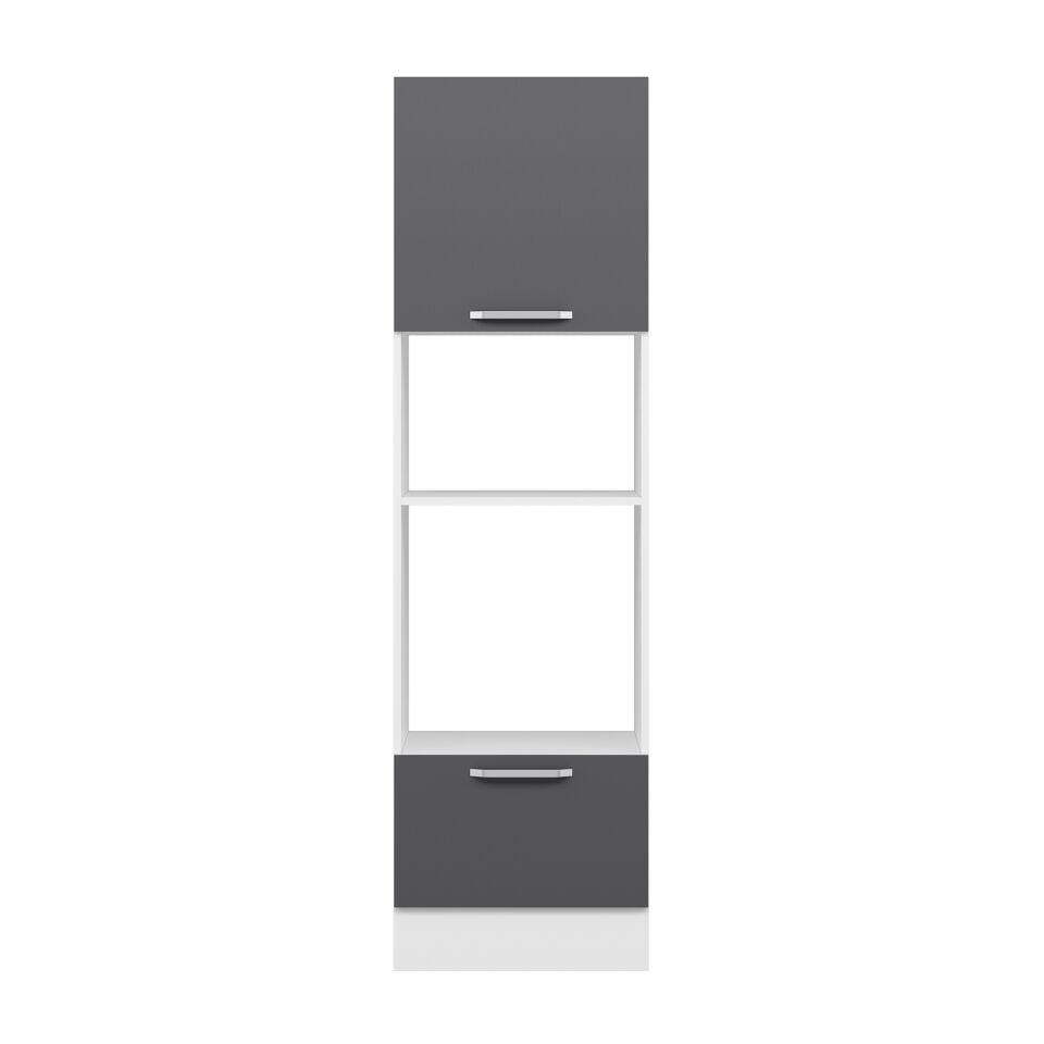 Alvinka Mutfak Modül 60-H210Cm Boy Ankastre Dolabı Antrasit