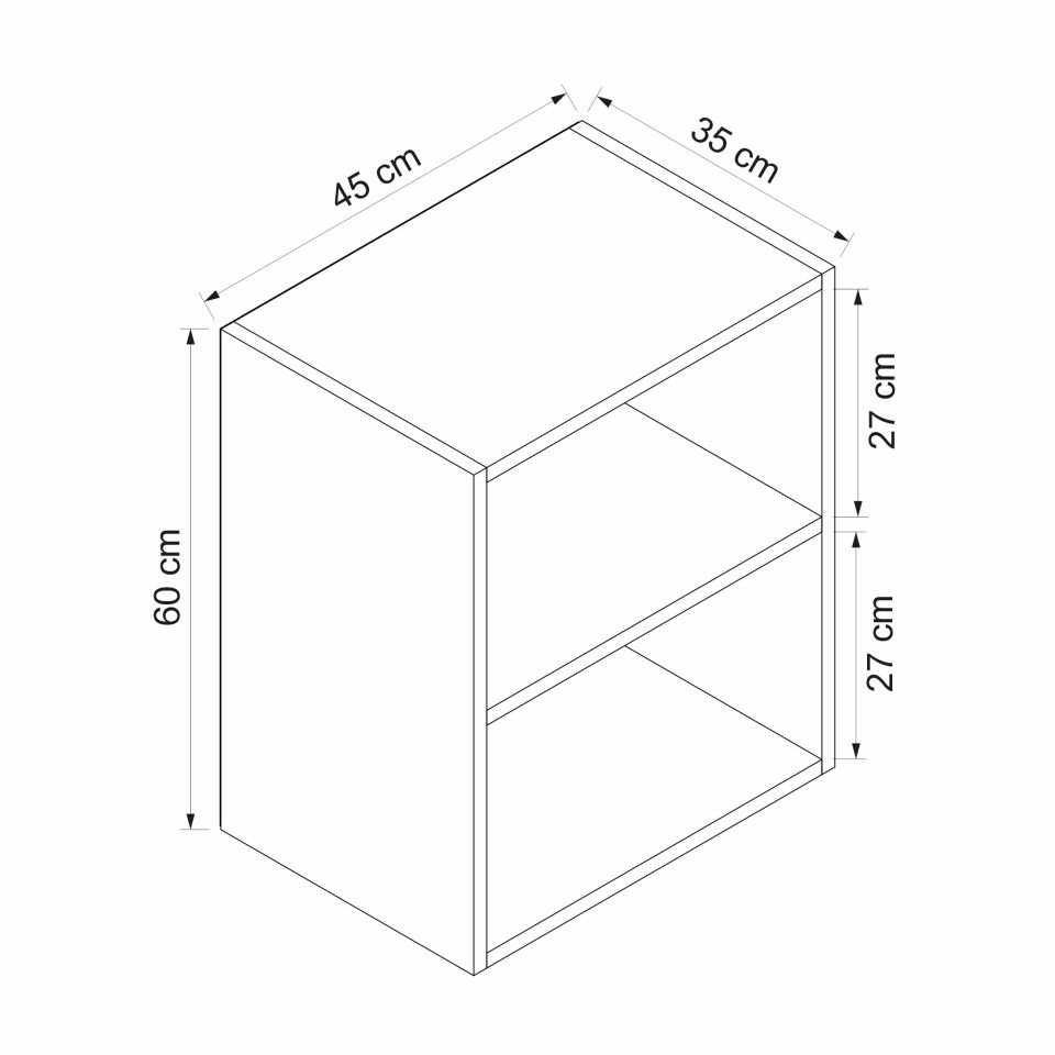 Alvinka Mutfak Modül Mbr_A Üst 1Dk1R 45-H60Cm Dolap Cam Beyaz Antrasit