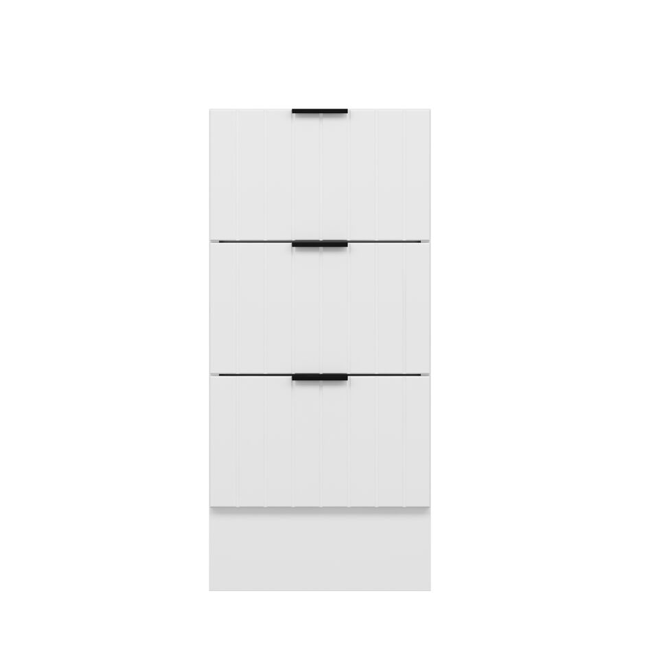 Alvinka Mutfak Modül Mbr_B Alt 3Ç 40Cm Dolap Beyaz Beyaz Mdf