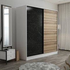 Minar Kale210Y 2K Sürgülü Dolap 220G - Byz Royal Mermer Dore