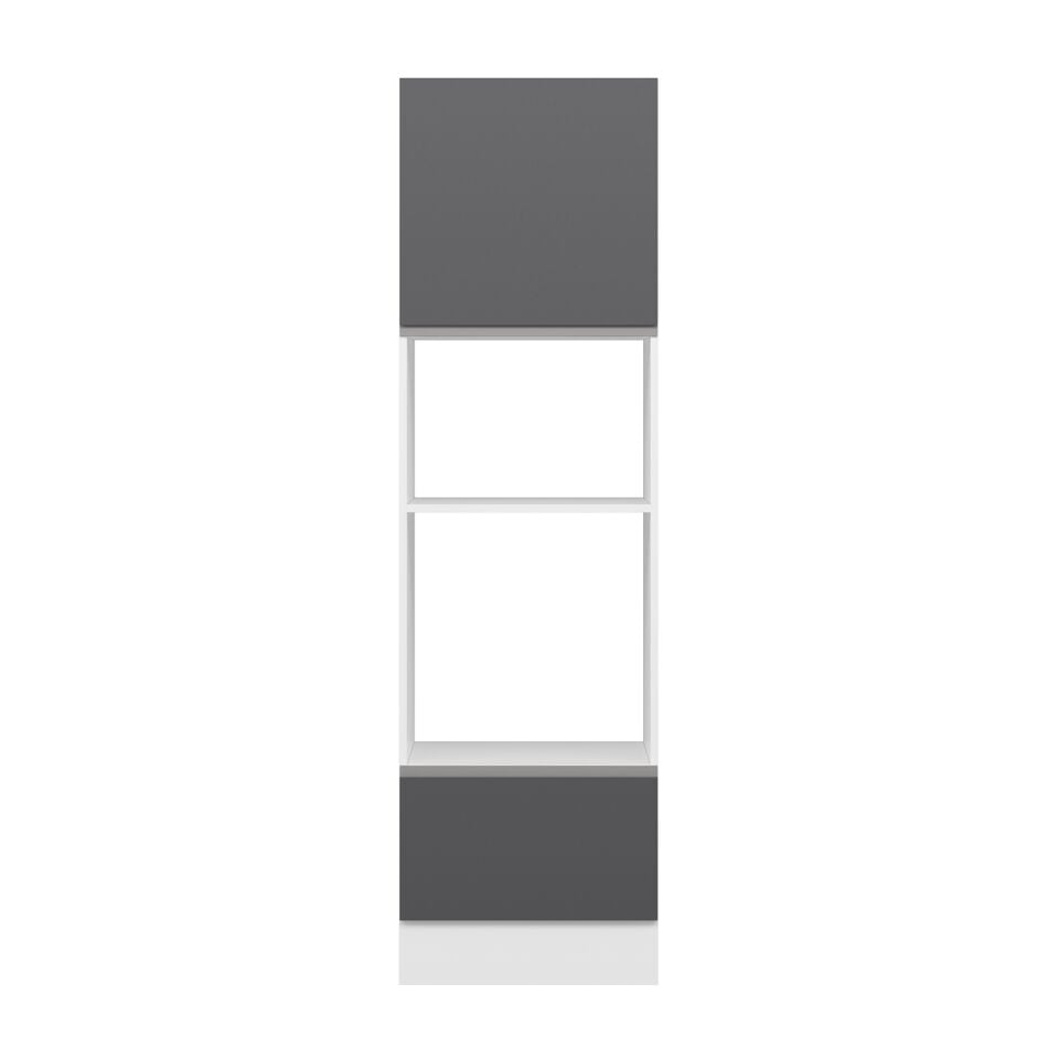 Alvinka Mutfak Modül J Kulp 60-H210Cm Boy Ankastre Dolabı Antrasit