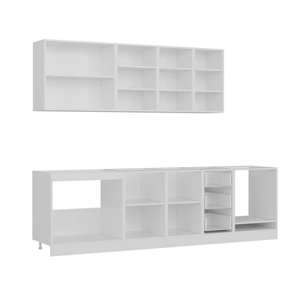 Minar 275 Cm Mutfak Dolabı Beyaz Antrasit 275-A3