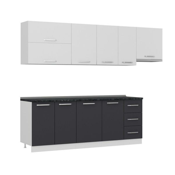 Minar 275 Cm Mutfak Dolabı Beyaz Antrasit 275-A4