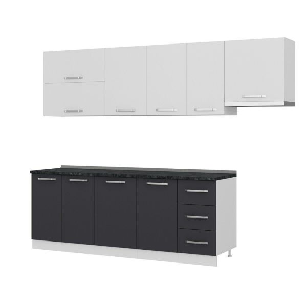 Minar 275 Cm Mutfak Dolabı Beyaz Antrasit 275-A4