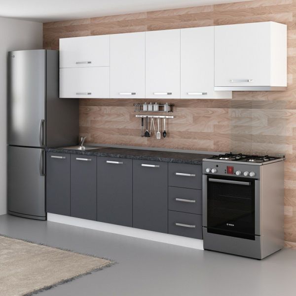 Minar 275 Cm Mutfak Dolabı Beyaz Antrasit 275-A4